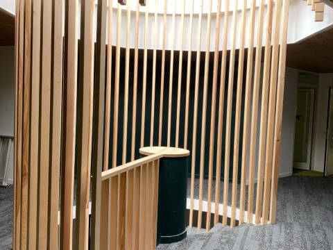 Cage d'escalier bois décorative à Colmar