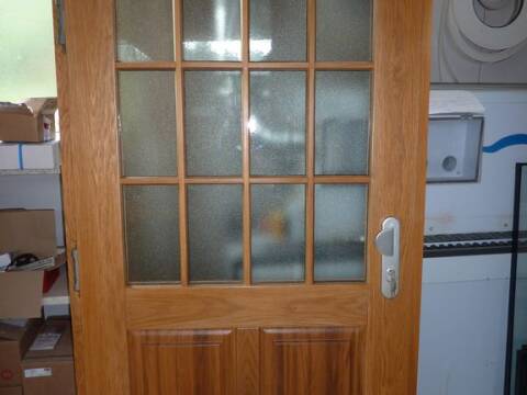 Porte d'entrée traditionnelle bois près de Colmar