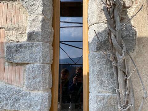 Fenêtre bois coulissante en mélèze à Colmar