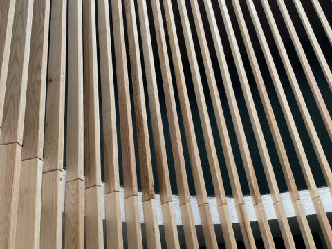 Cage d'escalier bois décorative à Colmar