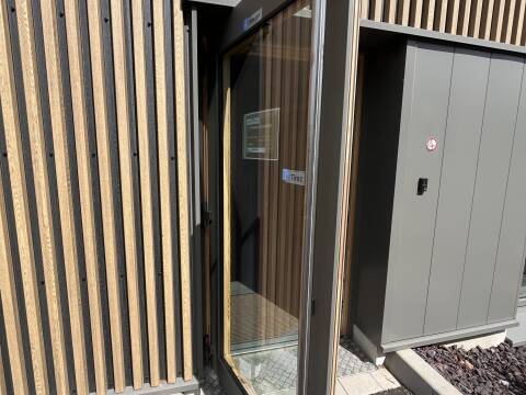 Porte d'entrée mixte bois/alu à Wihr-au-Val