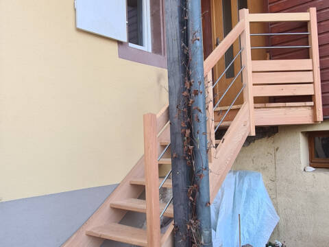 Escalier bois à Griesbach