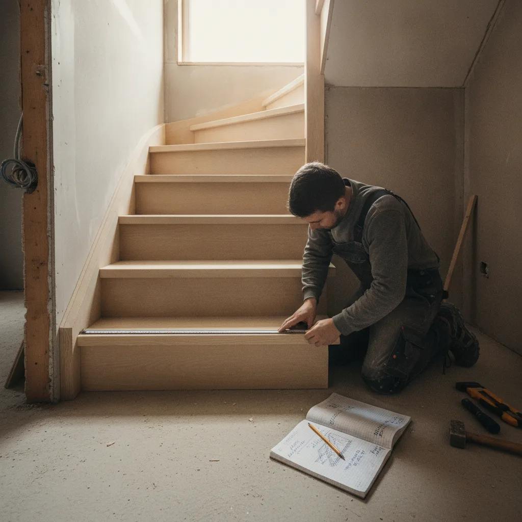 escalier quart tournant bois dimensions
